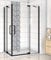 Acezanble Duschkabine 120x90x195cm Duschabtrennung Eckkabine Duschtür 8mm Nano Glas,Schwarz