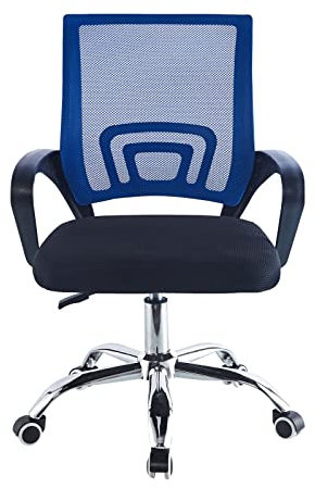 HTI-Living Drehstuhl höhenverstellbar Georg Schreibtischstuhl Bürostuhl Blau