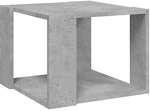 vidaXL Tavolino da Salotto Grigio Cemento 40x40x30cm Legno Multistrato