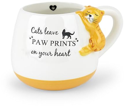 Mousehouse Gifts - Novelty Paw Prints Mugs for Family Enjoyment, Dolomite Kids Mugs for Tea and Coffee