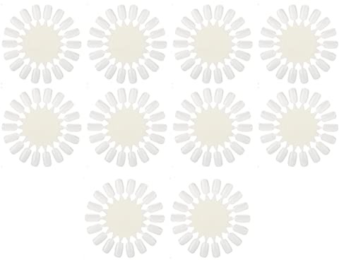 Dioche Presentoir Ongles Support Présentoir de faux-ongles, 10 Pièces, Palette de Vernis à Ongles et Gel, Carte de Pratique du Nail Art