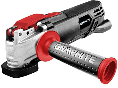 GRAPHITE Multifunktionswerkzeug 500 W, Schwingungszahl 8000-16000 min1, Schwingungswinkel 5°, Adapter ermöglicht die Absaugung von Spänen, Gewicht 1,45 kg