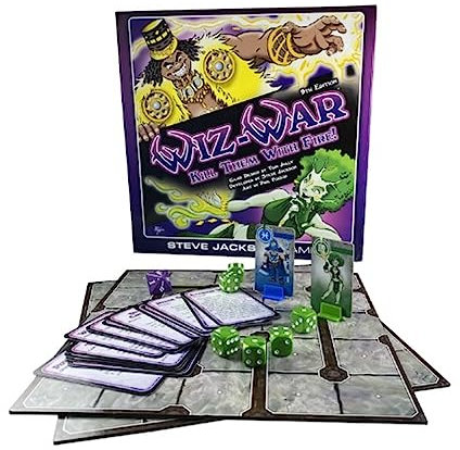 Steve Jackson Games | Wiz-War | The Spell-Slinging Fast-Paced Card and Board Game for 2 to 6 Players | Ages 14 and Up | English