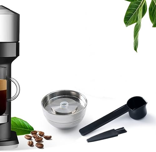 Wiederverwendbare Kaffeekapsel aus Edelstahl für VERTUO NEXT+EMPTY Kaffeepads aus Aluminium- 80 + 230 ml je 3 Stück
