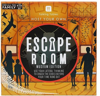 Talking Tables Museum Escape Room Spiel Geschenk für Kinder, Löse einzigartige Rätsel und Codes, um rechtzeitig den Ausgang zu finden! Interaktives Spiel für die ganze Familie ab 9 Jahren, 2+6 Spieler