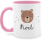 Tasse Tassen 325ml - Süßer Bär I Bären I Bärenmotiv I Bear - 325 ml - Rosa - bären-tasse teddy name personal bärchen tier teddybär tiere personalisierte personalisierter geschenke