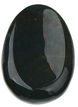 NKlaus Daumenstein Heliotrop Edelstein 5x3,5cm Heilstein Handschmeichler Energiebalance 14883