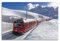 GEAD Zug-Poster Zug läuft durch die Berge der Schweiz, dekoratives Gemälde, Leinwand-Kunstbild, 30 x 45 cm