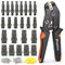 Preciva - Set di 350 connettori impermeabili per auto, connettore rapido con pinza crimpatrice (0,5 – 1,5 mm²), connettore per cavo (1/2/3/4 poli), adatto per auto, moto, barche, camion