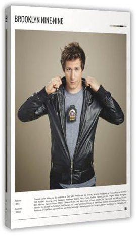 ZOLULA Brooklyn Nine-Nine – Poster für die TV-Serie, Leinwand-Poster, Schlafzimmer, Dekoration, Sport, Landschaft, Büro, Raumdekoration, Geschenk, Rahmen-Stil, 60 x 90 cm