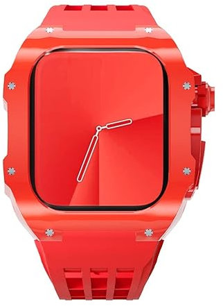 FACDEM Correa de bisel transparente para Apple Watch Band 44mm 45mm Urban Sports Bracelet para iWatch Serie S4 S6 SE S7, For 45mm, Agate