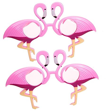VALICLUD 2 Paar Partybrillen Große Sonnenbrillen Für Erwachsene Hawaiianische Partydekorationen Flamingo-Sonnenbrillen Lustige Brillen Flamingos Für Damen Brillen Kostümbrillen
