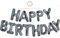 TONIFUL Marmor Happy Birthday Ballon Girlande，16 Zoll Marmor Folie Happy Birthday Folienballon Luftballon Geburtstagsballon Banner Helium Ballon für Geburtstag Party, Geburtstagsbanner