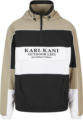 Karl Kani Herren KU241-006-2 Woven Retro Windbreaker Olive/blk/wht, M