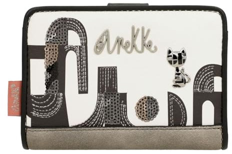 Anekke Peace & Love Nature Sixties RFID Wallet M Black & White
