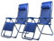 FUREINSTORE Tumbonas Plegables para Exterior -Diseño de Gravedad Cero para Jardín, Playa, Piscina y Terraza -Construcción en Acero Ligero y Reposacabezas Incluido (Pack DE 2 Azul)