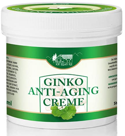 Die Pullach Hof Ginko Anti-Aging Creme, 125ml, regeneriert und schützt vor Umwelteinflüssen, ohne Mineralöl, frisches Hautgefühl