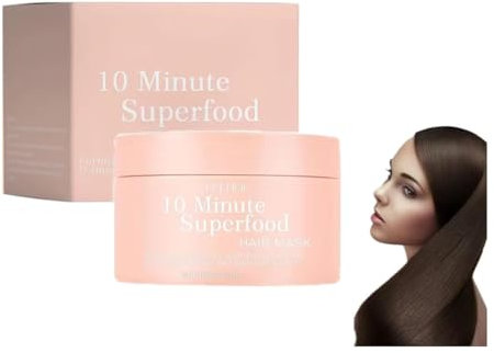 Glimmer Hair Mask, 10-Minute Vitamin-Infusion Hair Mask, 10 Minute Superfood Hair Mask, Glimmr 10 Min Superfood Hair Mask for Thicker, Fuller, Softer Hair (1pcs)