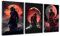 VTRXEG Japanische Samurai Bilder, Rot Samurai Portrait Kunstdrucke Poster Set,Modern Wohnzimmer Schlafzimmer Dekoration Poster Ohne Rahmen (3x40x60cm,Samurai-1)