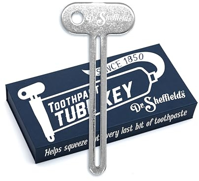 Dr. Sheffield's Tube Key I Designed to effortlessly roll up Your Toothpaste Tubes, ensuring You Never Waste a Single Drop.