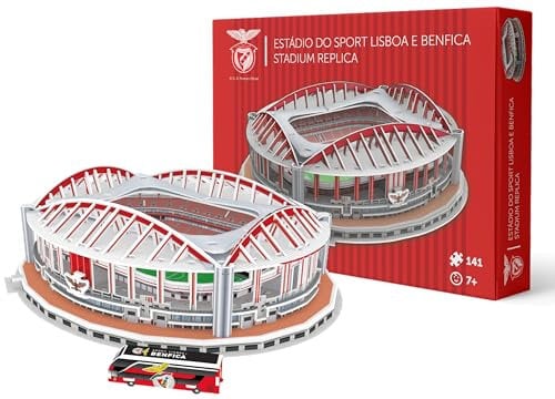 Pro-Lion 3D Jigsaw Puzzle of Benfica Stadium - 179 Pieces | Home of Benfica Football Club | Portuguese Premier League FC Football Gifts for Age 7+