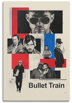 MUHDENG Bullet Train Poster, Raumdekoration, künstlerisches Poster für Schlafzimmer, Wohnzimmer, Wände, ästhetisches Poster, 40 x 60 cm, ungerahmter Stil