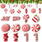 24 Pezzi Bastoncini di Zucchero Natalizi per Addobbi Albero di Natale Decorazioni Natalizie In Legno per Albero con Corda Decori per Ghirlande, Porte, Finestre, Pareti, Caminetti, Tavoli