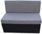 Canadian Spa CO. Banc avec Coussins pour spas carrés et Hot Tub, Collection de Meubles de Bord, Osier résistant aux intempéries, Cadre en Aluminium antirouille