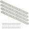 Luabue 4Pcs Flat Straight Brace Brackets Metal Brackets for Wood Stainless Steel Furniture Corner Connector Mending Plates Repair Joining Plates with Holes & Screws for Repair Fixing Furniture 295mm