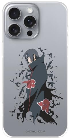 Schutzhülle kompatibel mit iPhone 16 Pro Max, offizielles Naruto-Charakter Itachi, zum Schutz Ihres Handys, transparent, flexibel, mit offizieller Naruto-Lizenz