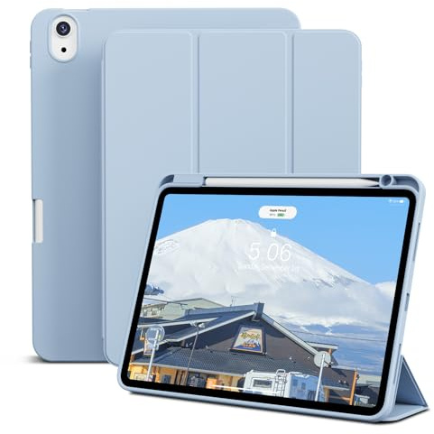 GKABXY Case with Keyboard for iPad A16 11th/10th Genration (2025/2022 11/10.9 Inch) with Pen Holder, Sky blue