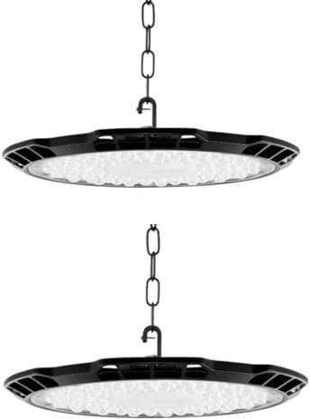 papasbox 2 Stück 300W LED Werkstatt Deckenleuchte Werkstattleuchte Kaltweiß IP65 Wasserdicht Deckenstrahler | Werkstattlampe LED Hallenbeleuchtung Hallenstrahler Industrielampe