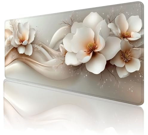 Tapis de Souris de Jeu XXL 1600 x 800mm Tapis Souris Rose Grand Tapis de Souris Gamer Blanc Antidérapant Étanche Tapis de Bureau mousepad Haute précision et Vitesse pour Gamer, Ordinateur, Cadeau,d-99