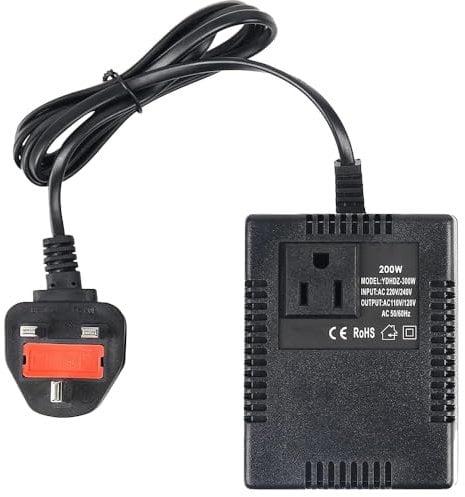 XPJBKC Step Down Power Voltage Converter Transformer 220V/240V to 110V/120V, 200W US to UK Voltage Converter, 220V to 110V Converter for Travel Hotel Household, Intelligent and Efficient