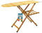 Asse da Stiro in Legno di Faggio 100%, Tavola da Stiro Regolabile e Pieghevole, Salvaspazio, Dimensioni 35x141,5x92h, Leggera e Resistente (NOCE)