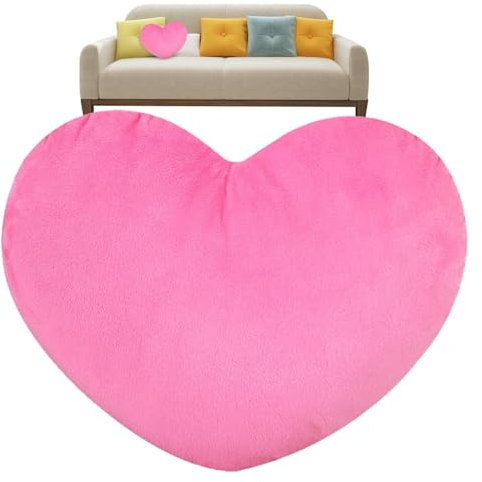 Generico Cuscino a forma di cuore, Cuscino decorativo a cuore, Cuscino decorativo a cuore,Cuscino in peluche a cuore morbido,Peluche Cuscino, Cuscino a forma di cuore per la cena sul divano letto