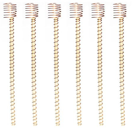 6PCS Electroculture Plant Stakes, Length 300mm, Long Copper Garden Stakes Rods, Electro Culture Gardening Copper Coils Wire Tools for Growing Garden Plants Vegetables