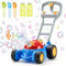 COOLDELE Bubble Lawn Mower Toy for 3-8 Year Olds with 3 dinosaur bubble tubes. Push outdoor toy with lights and music - perfect birthday 3-8