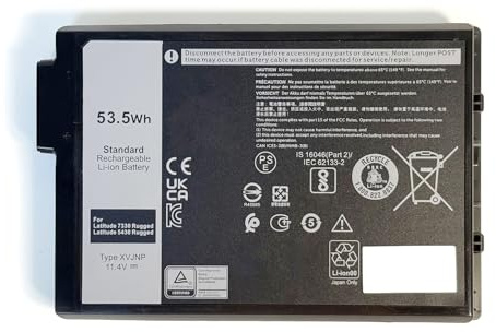 (11.4V 53.5Wh/4457mAh) XVJNP 6JRCP Laptop-Akkus für Dell Latitude 7330 5430 Notizbuch Rugged Austauschbare Batterien