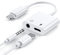 Daptador de Auriculares para iPhone, 2 en 1 a Jack de 3,5 mm para Auriculares,Aux Audio Splitter Adapter para iPhone con Puerto de Carga, Headphone Jack Adapter for iPhone 14/13/12/11/XS/XR/8/7