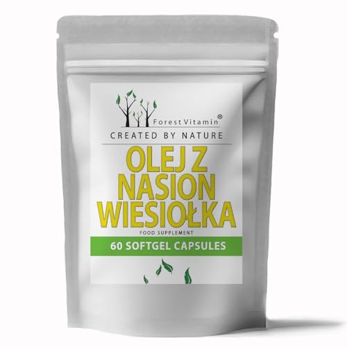 Nachtkerzenöl Kapseln 500 mg – 60 Weichkapseln - Kaltgepresst - Forest Vitamin