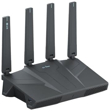 GL.iNet GL-BE6500 Flint 3e Router Wi-Fi 7 con VPN per Casa e Gaming | Wi-Fi 7 BE6500 fino a 6,5 Gbps con MLO e 4K-QAM per streaming 4K, gaming e videochiamate