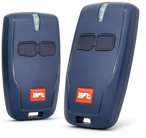 2PCS 433MHz for BFT Garage Door Remote,Replacement for BFT Mitto 2/MITTO B RCB02, 2-Channel Garage Door Gate Key Fob with Key Ring, Compatible with BFT 12V Electric Gate Opener System