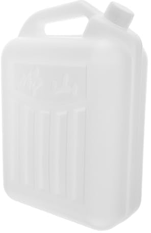 Jarra de Plástico de 5 L con Tapa y Asa, PE Blanco | Boca Ancha, Cierre Hermético, Uso en Cocina E Industria, Apta para Líquidos y Jugo