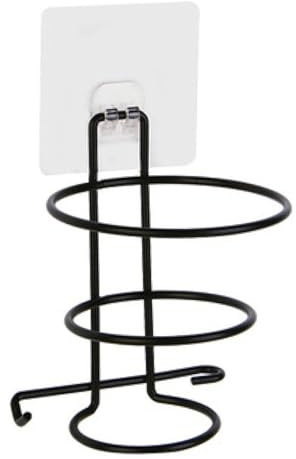 TLMDXTEU Föhn Halterung Bathroom Hair Dryer Holder Wall Mounted Shelf für Schminktisch Badezimmer(Black)