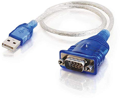 C2G /Cables to Go 26886 Cable Adaptador USB a DB9 Serial RS232 de 1,5 pies, Azul