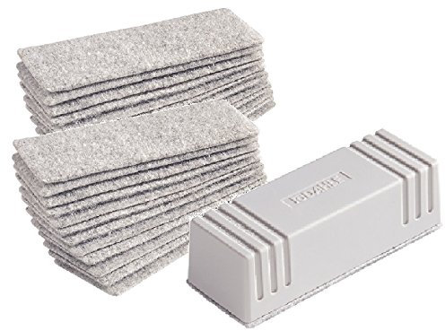 Dahle 95099 Wischer (magnetisch) grau + Ersatzfilze Sparbundle (Wischer + 2x Ersatzfilze)