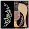 Inlay Sticker für Gitarren & Bass - Gothic Line/DS - Weiß Perle