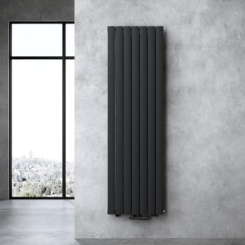 doporro Vertikal Badeizkörper Badheizung 180x54cm Anthrazit | Doppellagig Heizkörper Flachheizkörper Mittelanschluss | Flach Paneelheizkörper 1830Watt