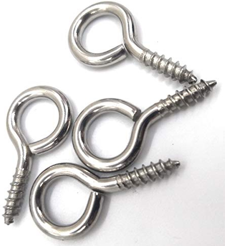 60pcs 42mm piccoli occhielli a vite ganci viti autofilettanti per occhiello in legno, bottiglie superiori in sughero, gioielli fai da te, acciaio al carbonio con nichelato